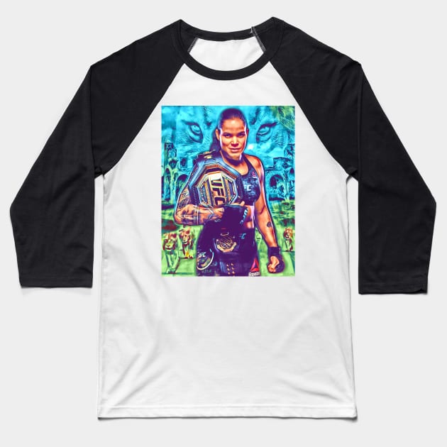 Amanda The Lioness Nunes Baseball T-Shirt by SavageRootsMMA